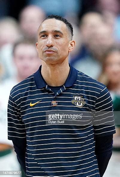 Head coach Shaka Smart of the Marquette Golden Eagles looks on prior ...