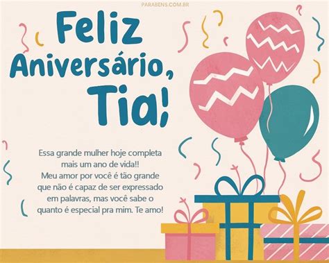 Parabéns Tia! 75 Mensagens de Feliz Aniversário