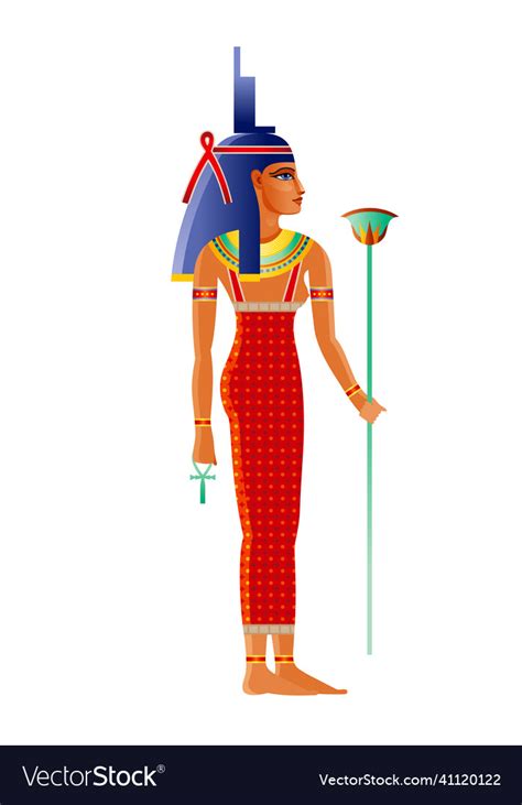 Ancient egyptian major goddess isis deity Vector Image