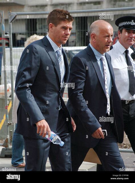 Liverpool FC captain Steven Gerrard arriving at Liverpool Crown Court ...