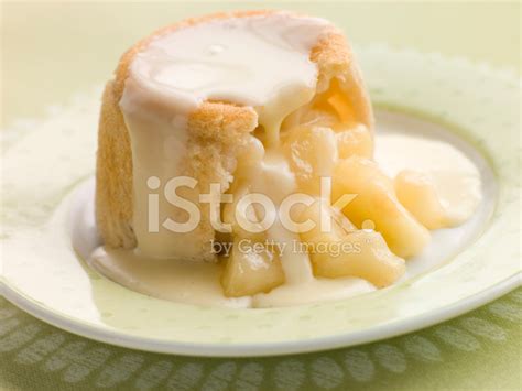 Hot Apple Charlotte With Custard Stock Photo | Royalty-Free | FreeImages