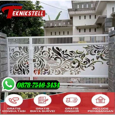 Jual Pintu Pagar Minimalis Motif Batik Pintu Pagar Besi Cutting Laser