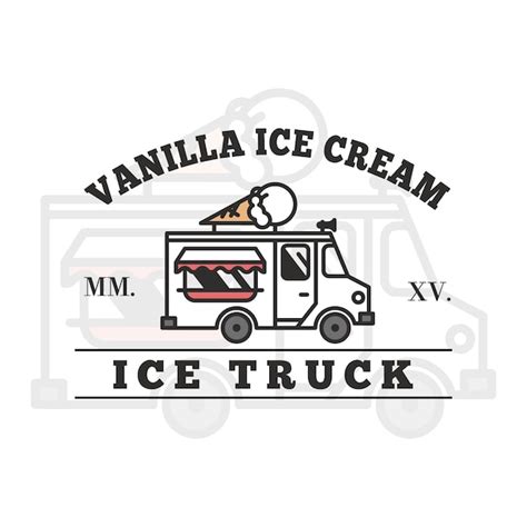 Free Vector | Ice cream truck logo