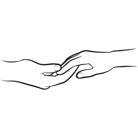 Couple Holding Hands Line Drawing 23429779 Vector Art At Vecteezy