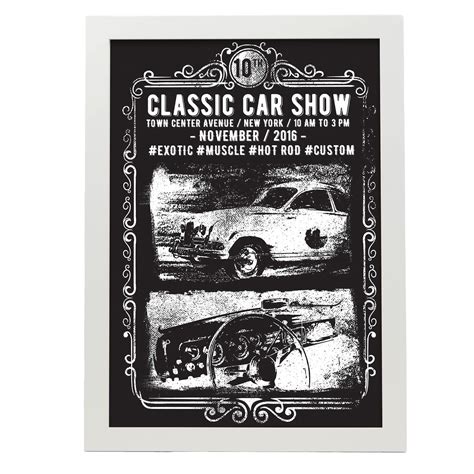 Affiche Nacnic De Salon De L automobile Classique Inspiré Par De