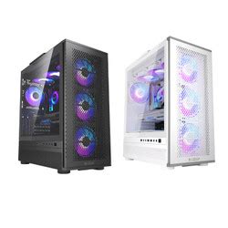 Jual PCCOOLER C3 B310 M ATX MESH GAMING CASE FREE 4 FAN RGB Black