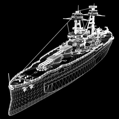 BB 36 USS Nevada 1941 3D Model LWO LW LWS - CGTrader.com