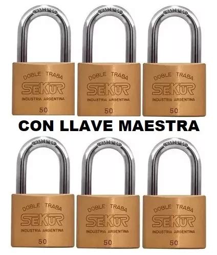 Candados Con Llave Maestra Unidades Mm Sekur Env O Gratis