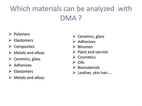 Dynamic Mechanical Analysis Dma Ppt