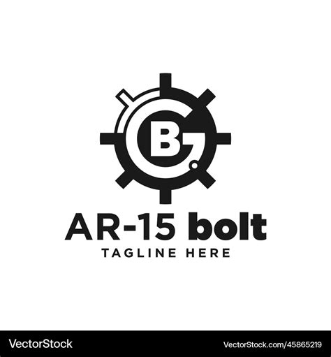 Ar-15 bolt logo Royalty Free Vector Image - VectorStock