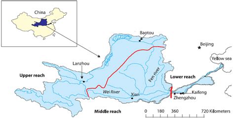 Map of the Yellow River Basin. | Download Scientific Diagram