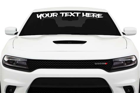 Custom Text Windshield Banner Decal Fits Dodge Charger Sxt Rt Etsy