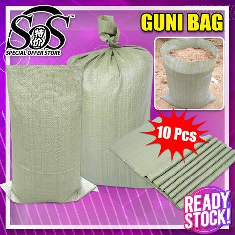10 Pcs PP Woven Large Guni Plastic Karung Besar Sand Courier Storage ...