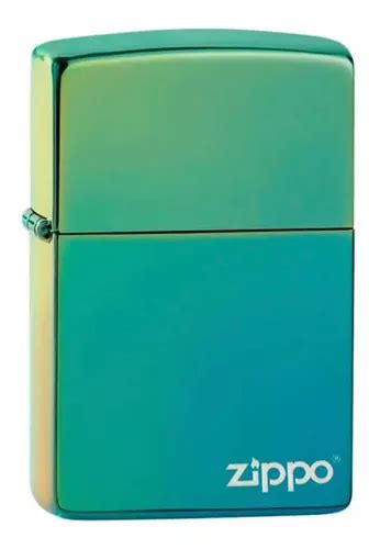 Isqueiro Zippo 49191zl Polish Teal Logo Original Parcelamento Sem Juros