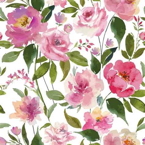 Veelike Pink Peonies Floral Wallpaper Watercolor Floral Peel And Stick