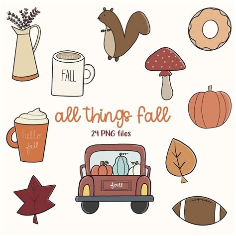 Fall Clipart Autumn Clip Art Fall Png Fall Decor Graphics Fall