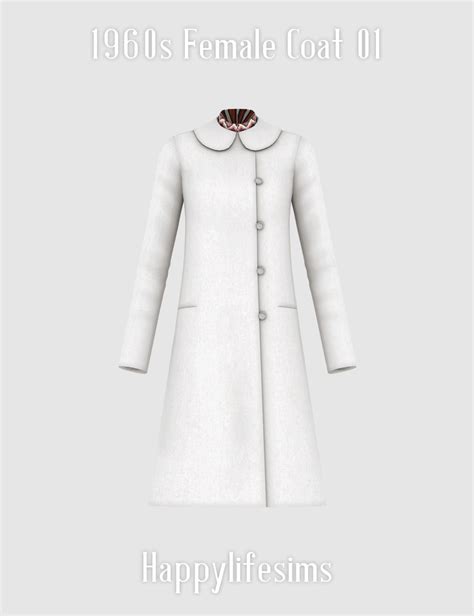 Lonelyboy TS4 1960s Female Coat 01 HappyLifeSims Koonam On