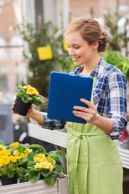 Gente Jardiner A Tecnolog A Y Concepto De Profesi N Mujer Feliz O