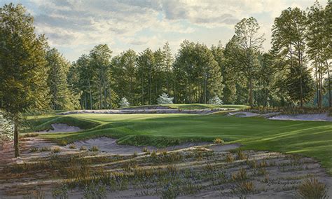 Golf Art Pinehurst No 2 5th Hole Print