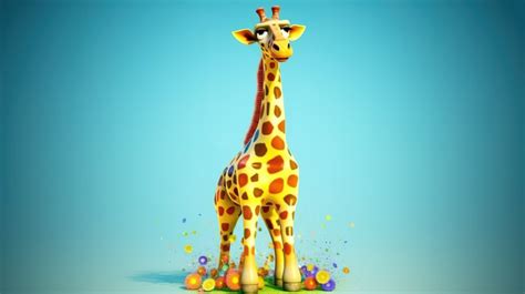 Depicting Lively 3d Depiction Of A Giraffe Backgrounds Free