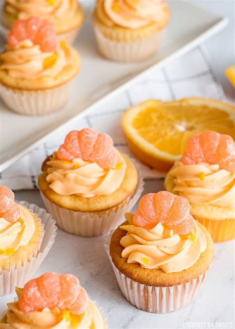 Orange Cupcakes with Orange Buttercream Frosting - Courtney's Sweets