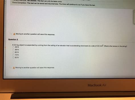 Solved A 5.0-kg object is suspended by a string from the | Chegg.com 