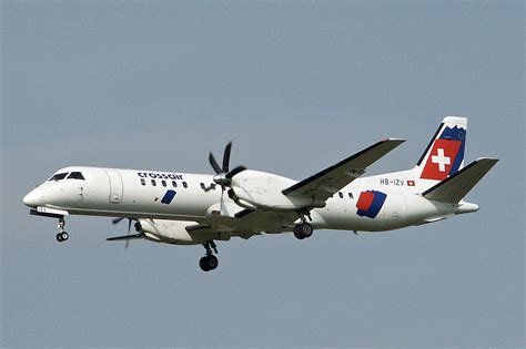 Crossair, HB-IZV, Saab 2000, 11.Juni 2003, ZRH Zürich, Switzerland ...