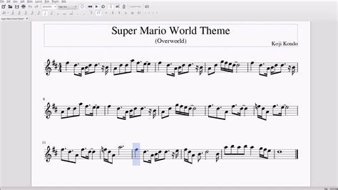 Super Mario World Theme Alto Bari Sax Sheet Music Youtube