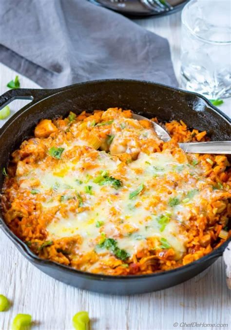 One Pot Buffalo Chicken And Rice Casserole Recipe ChefDeHome