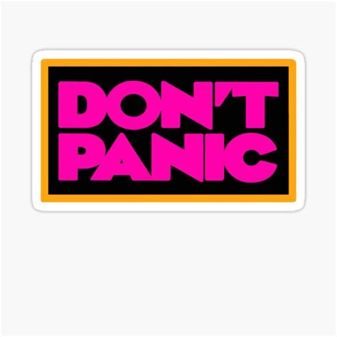 DONT PANIC Sticker For Sale By AsinodaZucchero Redbubble