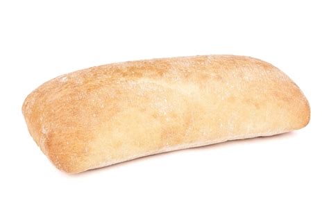 Ciabatta Pan Italiano Aislado Sobre Un Fondo Blanco Foto Premium