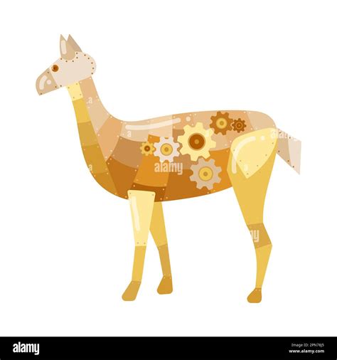 Mechanical llama cartoon illustration Stock Vector Image & Art - Alamy