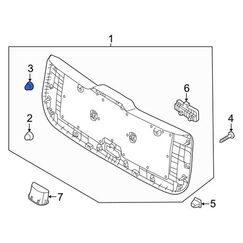 Kia OE 823152P000 - Lower Liftgate Trim Panel Clip