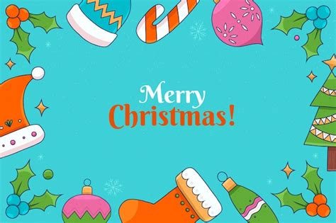 Premium Vector Hand Drawn Christmas Background