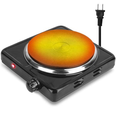 Skushops W Electric Single Burner Portable Heating Hot Plate Stove Countertop Rv Hotplate