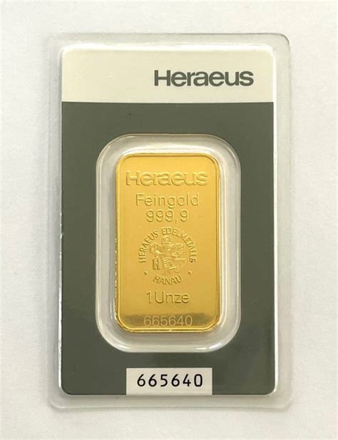 Troy Ounce Gold Heraeus Sealed Auction Online Catawiki