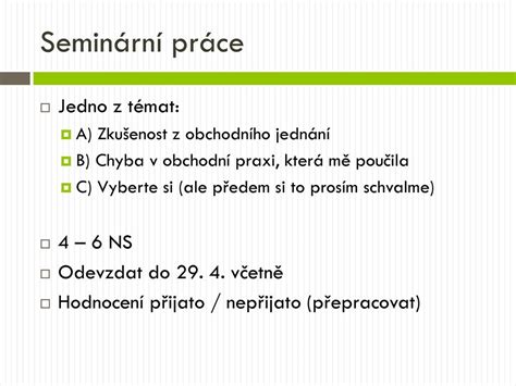 Psychologie V Obchodn Innosti Firmy Ppt St Hnout