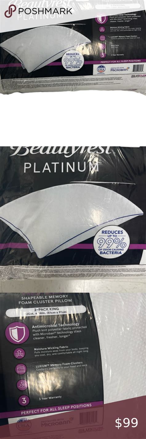 Beautyrest Black Platinum Pillow 2-Pack | Moisture wicking fabric ...