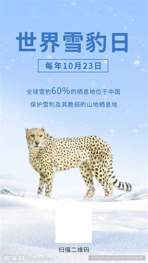 世界雪豹日海报设计图海报设计广告设计设计图库昵图网