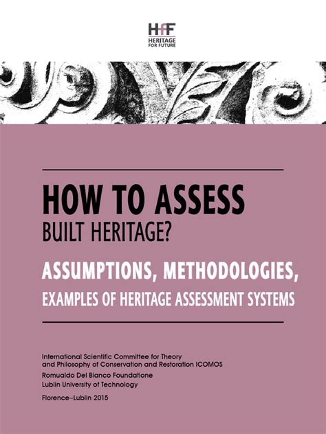 How To Assess Built Heritage Examples Of Download Free Pdf Cultural