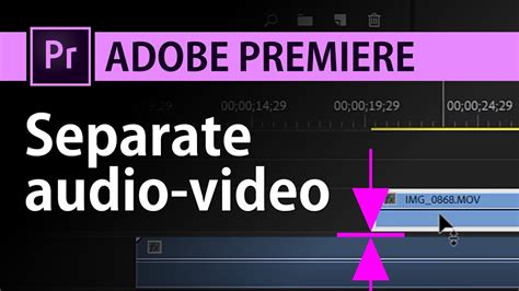 Separate Audio From Video In Adobe Premiere Premiere Pro Tutorial