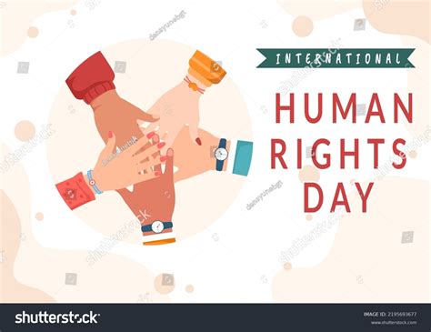 Human Rights Day Template Hand Drawn Stock Vector (Royalty Free ...