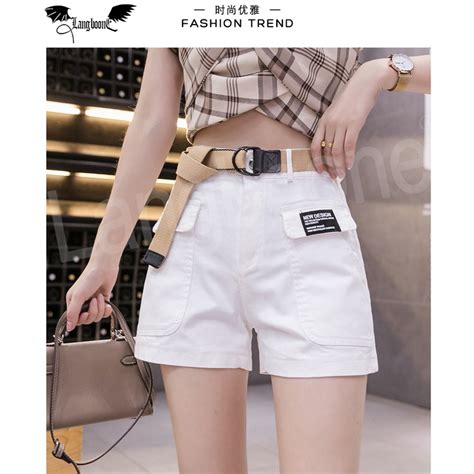 White Shorts Summer Beach High Waistedshorts For Women Hot Sexy Shopee Philippines
