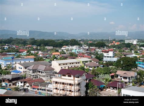 a view of the city centre of Phrae in the north of Thailand. Thailand ...