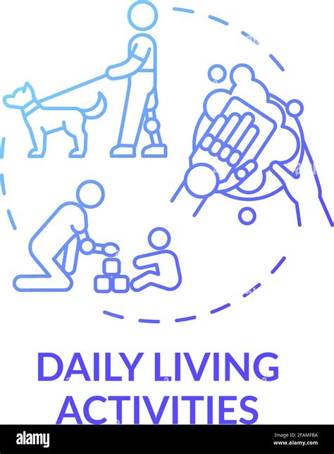 Daily Living Activities Concept Icon Stock Vector Image Art Alamy