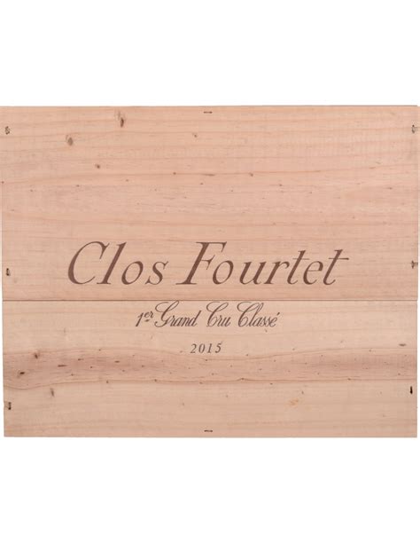 Château Clos Fourtet 2015 Caisse Bois 3 Bouteilles Clos Fourtet