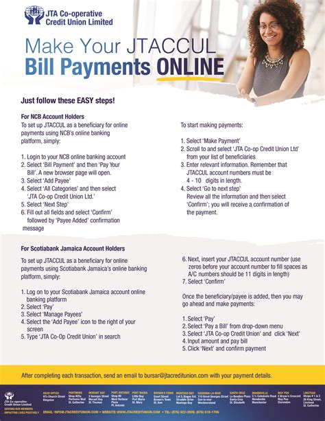 Online Bill Payments JTA Co Operative Credit Union