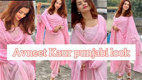 Avneet Kaur In Punjabi Look Avneet Kaur In Pink Punjabi Suit Looking