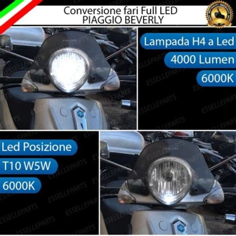 Kit Led Xenon Abbaglianti Anabbaglianti Targa Luci Posizione Piaggio