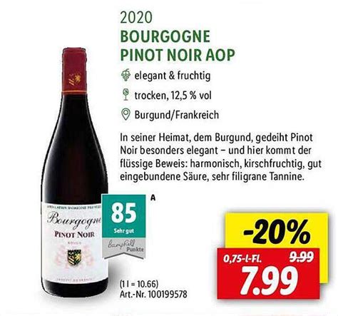 Bourgogne Pinot Noir Aop Angebot Bei Lidl Prospekte De